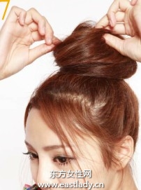 立体圆润高盘发造型展现清爽脸部轮廓