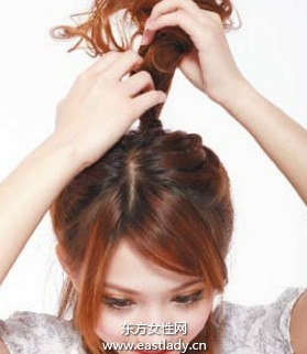 可爱发型之蓬松感半高盘发发型设计