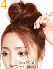 立体圆润高盘发造型展现清爽脸部轮廓