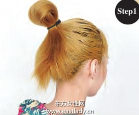 简单蝴蝶结发型 配上时尚前卫眼妆可爱感十足