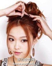 适合头发少的MM马尾辫绑法