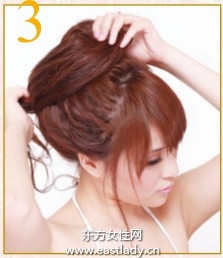 十秒种打造圆润庄重盘发发型