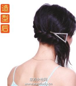 蓬松飘逸斜发发型设计给人惊艳的感觉