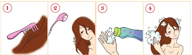 正确的洗发方法 让秀发保持清洁状态