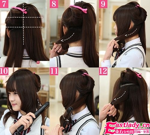 达人示范 少女直发DIY瞬变青春卷发