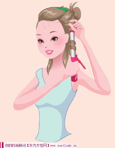 2012流行发型之日系夏日卷发 让你下巴更显尖