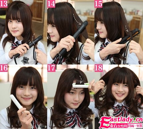 达人示范 少女直发DIY瞬变青春卷发