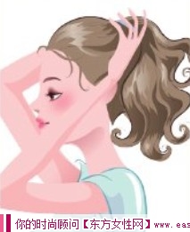 蓬松马尾卷发型 突出脸蛋美