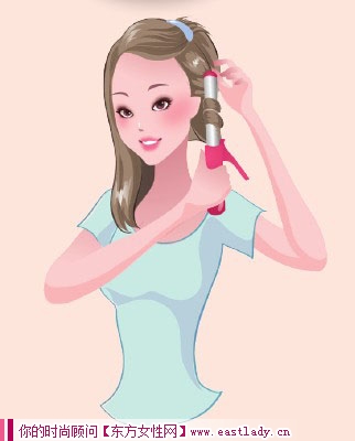 简单五步卷发发型造型 时尚高雅