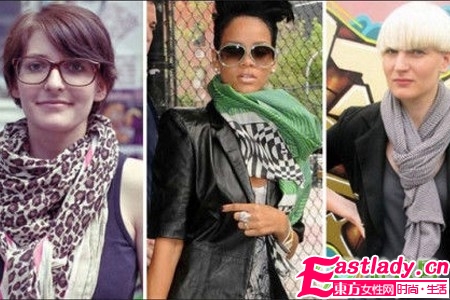 09秋冬时尚风 发型围巾的绝配