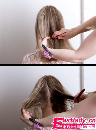  双结 发髻的盘法步骤