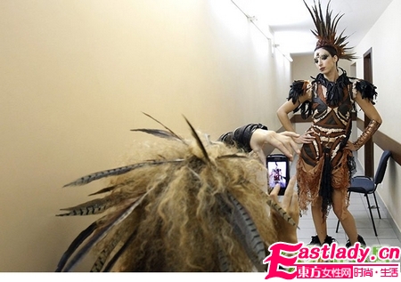 莫斯科另类发型秀 雷过Lady GaGa