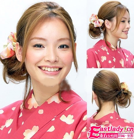 中短发怎么扎歪发髻好看