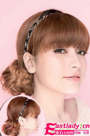 麻花辫侧发髻怎么做