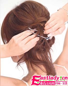 简单易学的淑女型韩式盘发