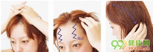 秀发护理 头皮按摩步骤图解