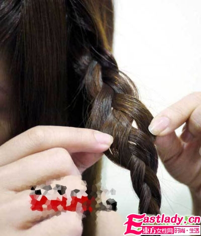 日系刘海编发的步骤图解