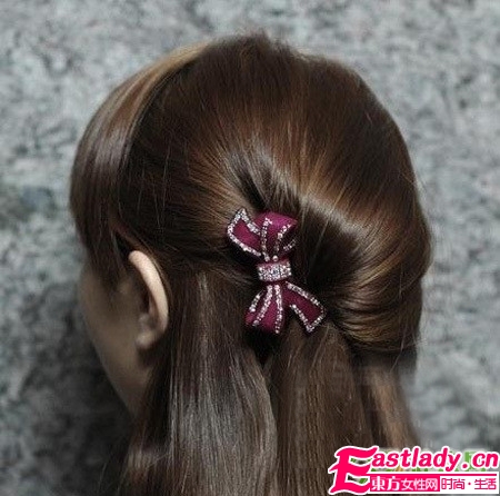 韩式公主鸟窝头的步骤图解