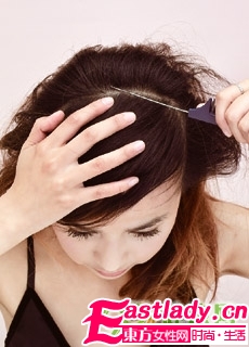 DIY速成韩式可爱盘发步骤图解