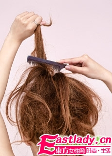 DIY速成韩式可爱盘发步骤图解