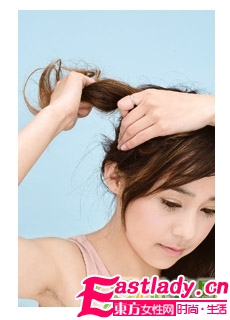 DIY速成韩式可爱盘发步骤图解