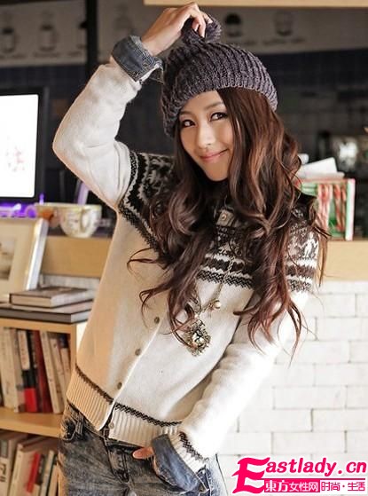 甜美过新年 帽子变发型点睛之笔