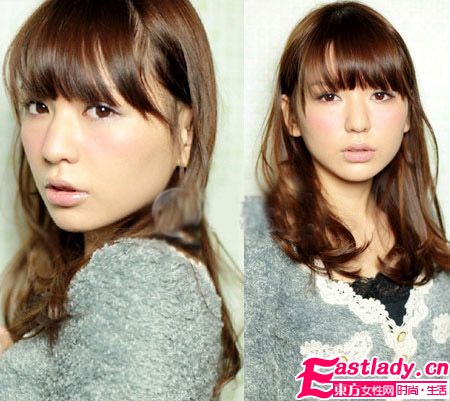 10款最招桃花发型 绝美朦胧味