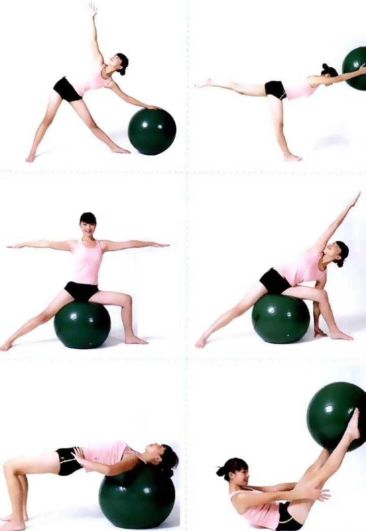 想要打造窈窕曲线 四式瘦身瑜伽球动作就够了