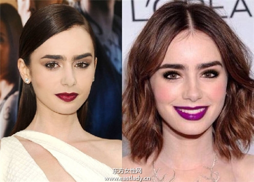 想跟莉莉柯林斯一样正 简单5步骤驾驭紫色唇膏