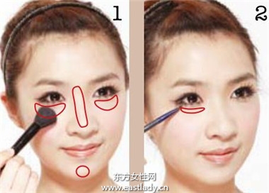 7 3黄金比例粉底画法 实现立体小V脸