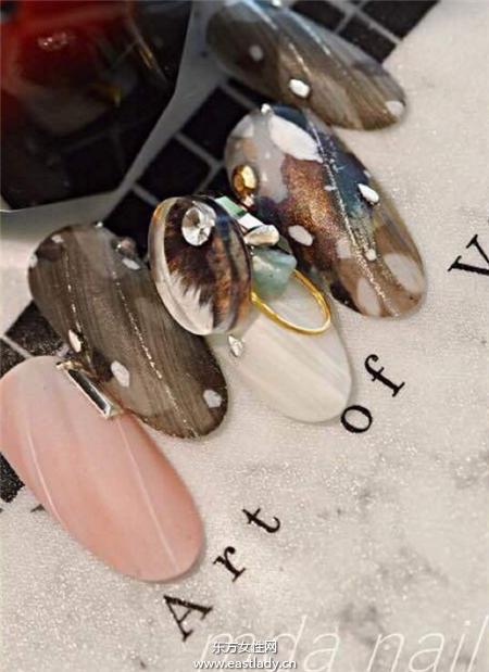 石头系列图纹美甲设计高贵显档次 精选10款满足低调派与奢华派