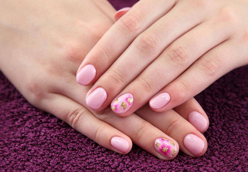 短指甲美甲图片推荐 可爱粉色淑女系列