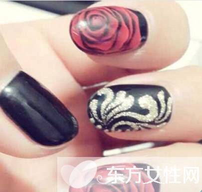 红玫瑰美甲彩绘教程 几步骤让你轻松学会