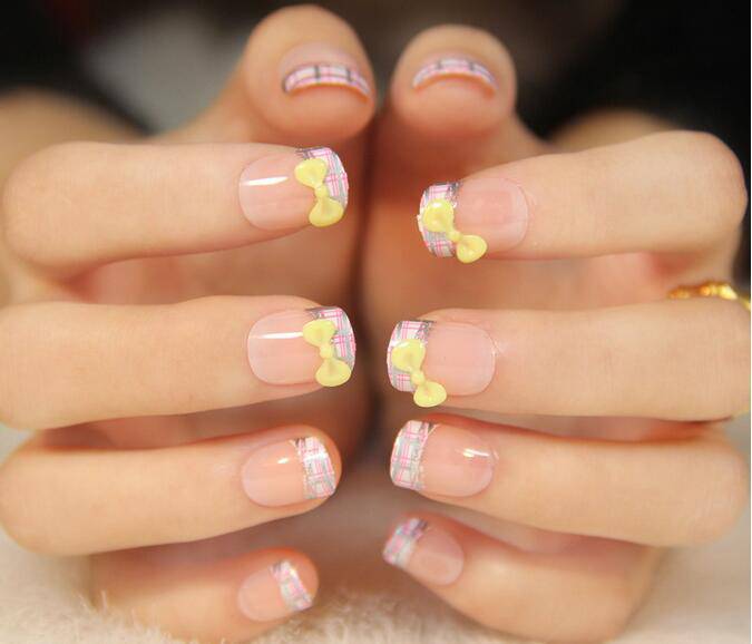 短指甲美甲图片推荐 可爱粉色淑女系列