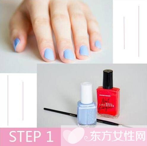 沙滩元素时尚美甲图片推荐 创意DIY海星珊瑚美甲