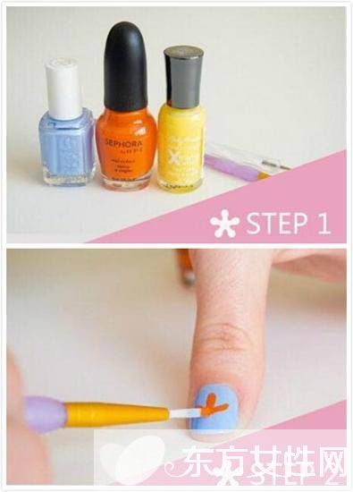 沙滩元素时尚美甲图片推荐 创意DIY海星珊瑚美甲