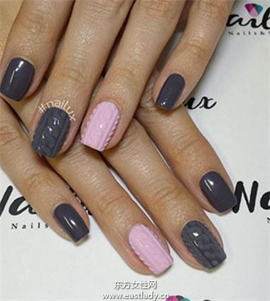 指甲+搭配毛衣 今冬最夯的 针织毛衣 指彩