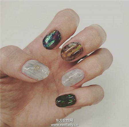 石头系列图纹美甲设计高贵显档次 精选10款满足低调派与奢华派