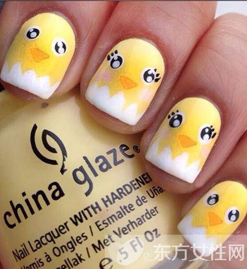 新年美甲款式 萌系小鸡甲最应景