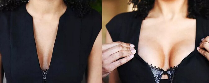 这样也可以 不用动刀塑造丰满胸部效果