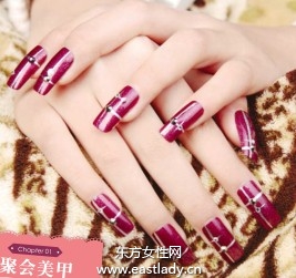 美甲教程之打造感性妩媚聚会美甲