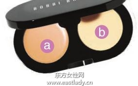 眼部遮瑕膏+遮瑕粉遮盖眼周细纹