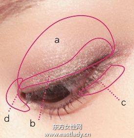 眼妆的画法之画出茶色眼妆