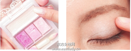 膏状与液体眼影制造润泽质感