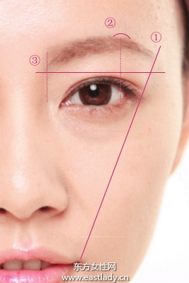 根据脸部骨骼结构 确认基本眉形