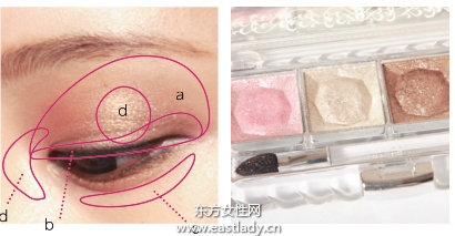 泪眼朦胧的金棕色眼妆的画法