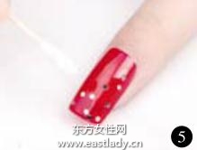 美甲教程之打造华贵红色亮丽美甲