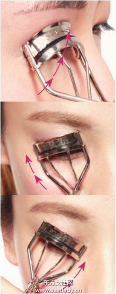 用睫毛夹提升睫毛卷翘度