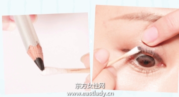 混搭描画自然眼线