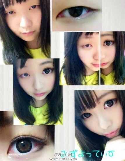 日本流行 半颜妆 美女原来都是画出来的